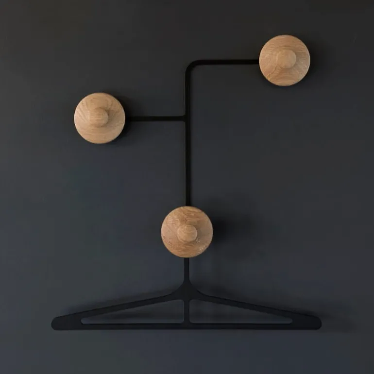 Inno Turner wall rack, black - oak