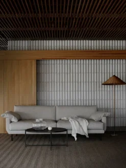 Interface Bebé sofa, 226 cm, grey Muru 470 - black metal