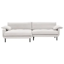 Interface Bebé sofa w/ chaise longue, left, beige  Muru 472 - black metal