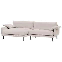 Interface Bebé sofa w/ chaise longue, left, beige Jagger 3 - black metal