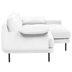 Interface Bebé sofa w/ chaise longue, right, white Jagger 1 - black metal