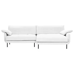 Interface Bebé sofa w/ chaise longue, right, white Jagger 1 - black metal