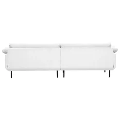 Interface Bebé sofa w/ chaise longue, right, white Jagger 1 - black metal