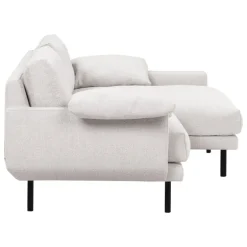 Interface Bebé sofa w/ chaise longue, right, beige Muru 472 - black metal