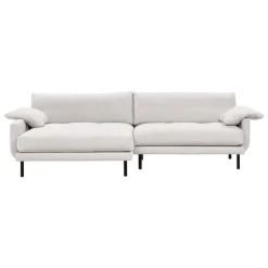 Interface Bebé sofa w/ chaise longue, right, beige Muru 472 - black metal