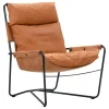 Interface Bug armchair, high, pelle cognac Dunes