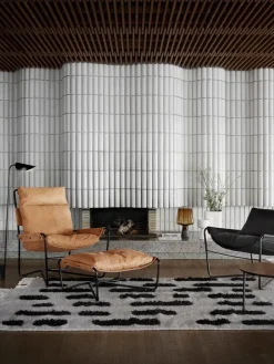 Interface Bug armchair, high, pelle cognac Dunes