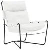 Interface Bug armchair, high, white leather Moderno
