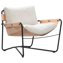 Interface Bug armchair, low, natural leather Harness - Story 102