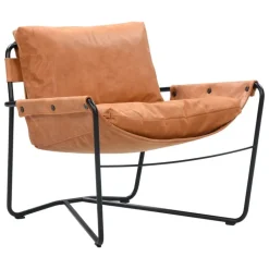 Interface Bug armchair, low, cognac leather Dunes