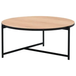 Interface Pilleri coffee table, 80 cm, black - oak