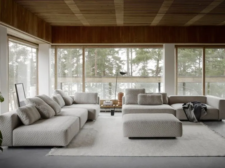 Interface Toast sofa, 270 cm, right, Arc 80 white