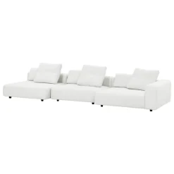 Interface Toast sofa, 405 cm, right, Arc 80 white