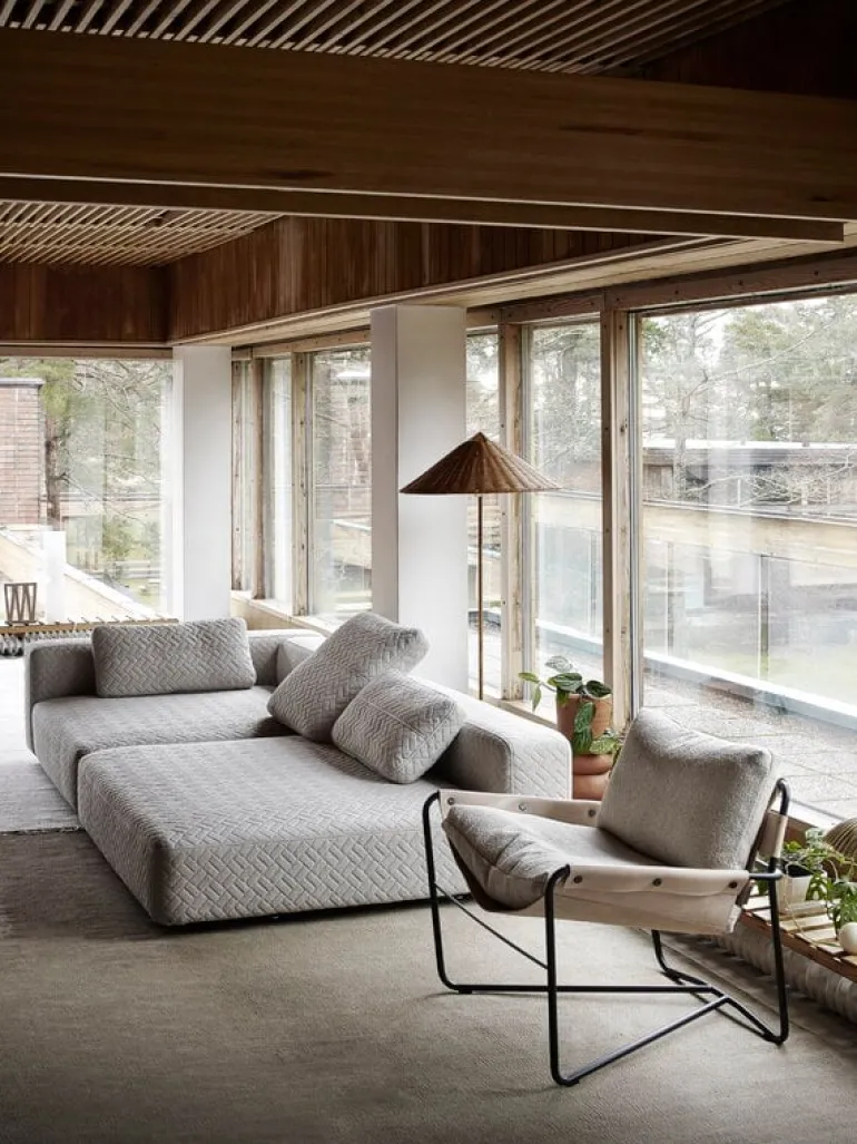 Interface Toast sofa module w/ armrest, 135 x 135 cm, Arc 80 white