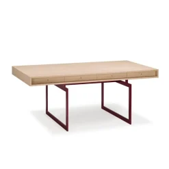 Karakter Office desk, oak - red frame