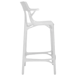 Kartell A.I. bar stool, 65 cm, white