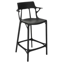 Kartell A.I. bar stool, 65 cm, black