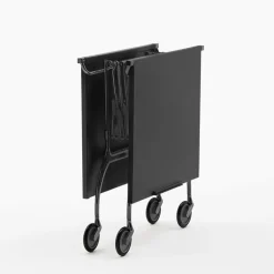 Kartell Battista folding serving trolley/side table, black