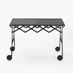 Kartell Battista folding serving trolley/side table, black