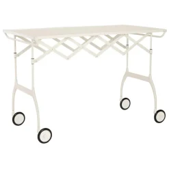 Kartell Battista folding serving trolley/side table, white