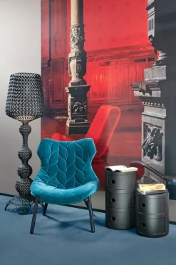 Kartell Componibili Recycled storage unit, 2 modules, matt black