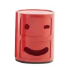 Kartell Componibili Smile storage unit 3, 2 modules, red
