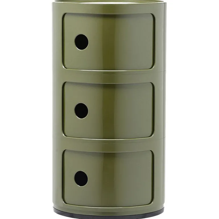Kartell Componibili storage unit, 3 modules, green