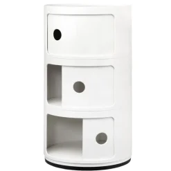 Kartell Componibili storage unit, 3 modules, white