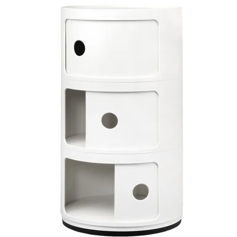 Kartell Componibili storage unit, 3 modules, white