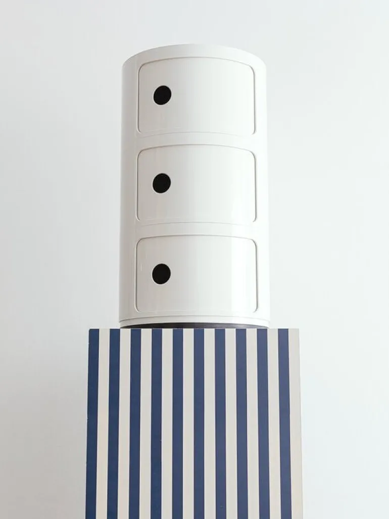 Kartell Componibili storage unit, 3 modules, white