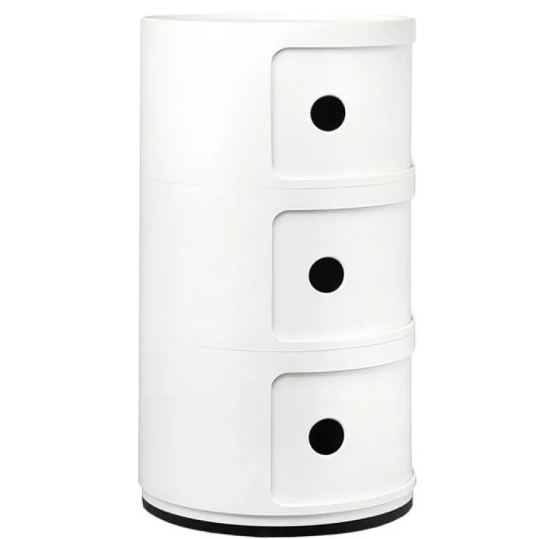 Kartell Componibili storage unit, 3 modules, white