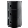 Kartell Componibili storage unit, 3 modules, black