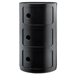 Kartell Componibili storage unit, 3 modules, black