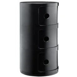 Kartell Componibili storage unit, 3 modules, black