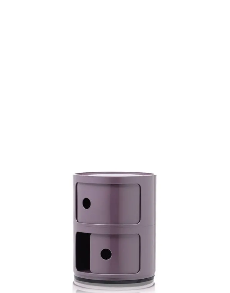 Kartell Componibili storage unit, 2 modules, purple