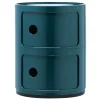 Kartell Componibili storage unit, 2 modules, blue