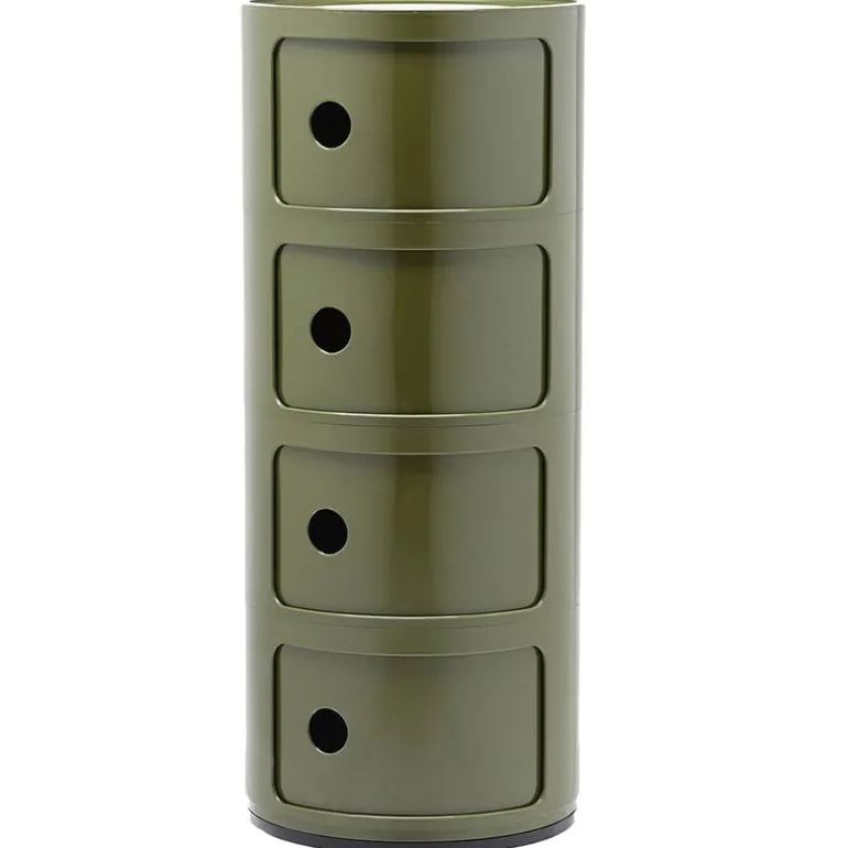 Kartell Componibili storage unit, 4 modules, green