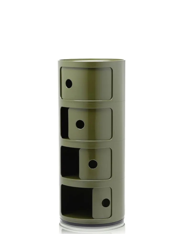 Kartell Componibili storage unit, 4 modules, green