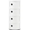 Kartell Componibili storage unit, 4 modules, white