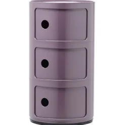 Kartell Componibili storage unit, 3 modules, purple
