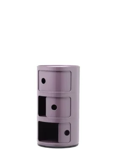 Kartell Componibili storage unit, 3 modules, purple