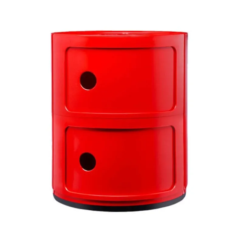Kartell Componibili storage unit, 2 modules, red