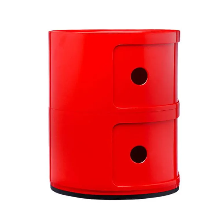 Kartell Componibili storage unit, 2 modules, red