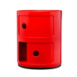 Kartell Componibili storage unit, 2 modules, red