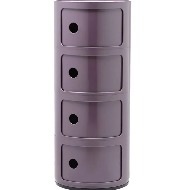 Kartell Componibili storage unit, 4 modules, purple