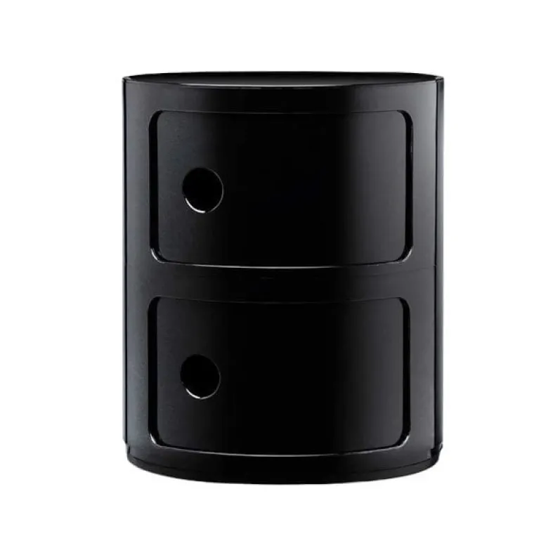 Kartell Componibili storage unit, 2 modules, black