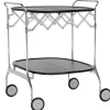 Kartell Gastone folding trolley, black - chrome