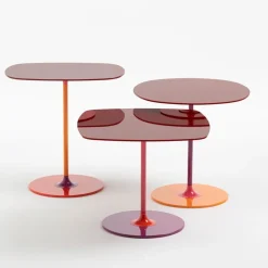 Kartell Thierry side table, 45 x 45 cm, burgundy