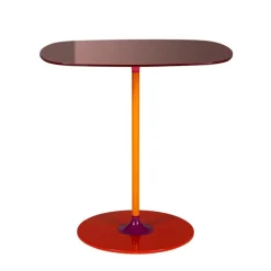 Kartell Thierry side table, 33 x 50 cm, burgundy