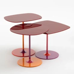 Kartell Thierry side table, 33 x 50 cm, burgundy